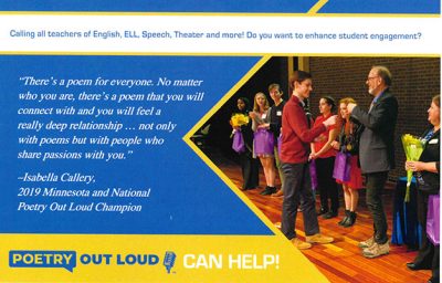 Call for all teachers of English, ELL, Speech, Theatre | Poetry Out Loud
