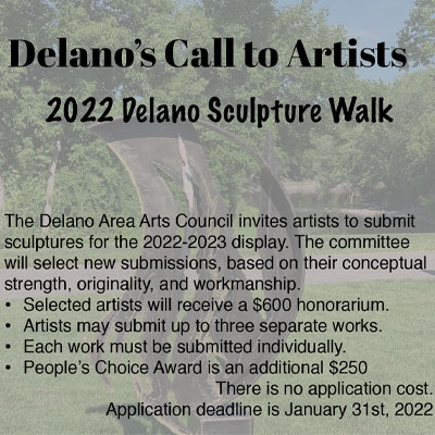 Call for Sculptors - 2022 Delano Sculpture Walk