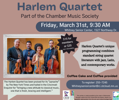Harlem Quartet, part of the Chamber Music Society