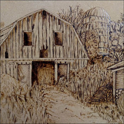 Introduction to Pyrography (subject matter: barn) with Brenda Lodermeier