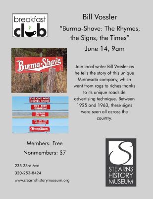 Breakfast Club: "Burma-Shave: The Rhymes, the Signs, the Times" with Bill Vossler