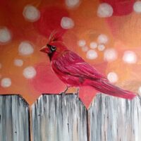 Intro to Acrylic Painting: Cardinal Scene